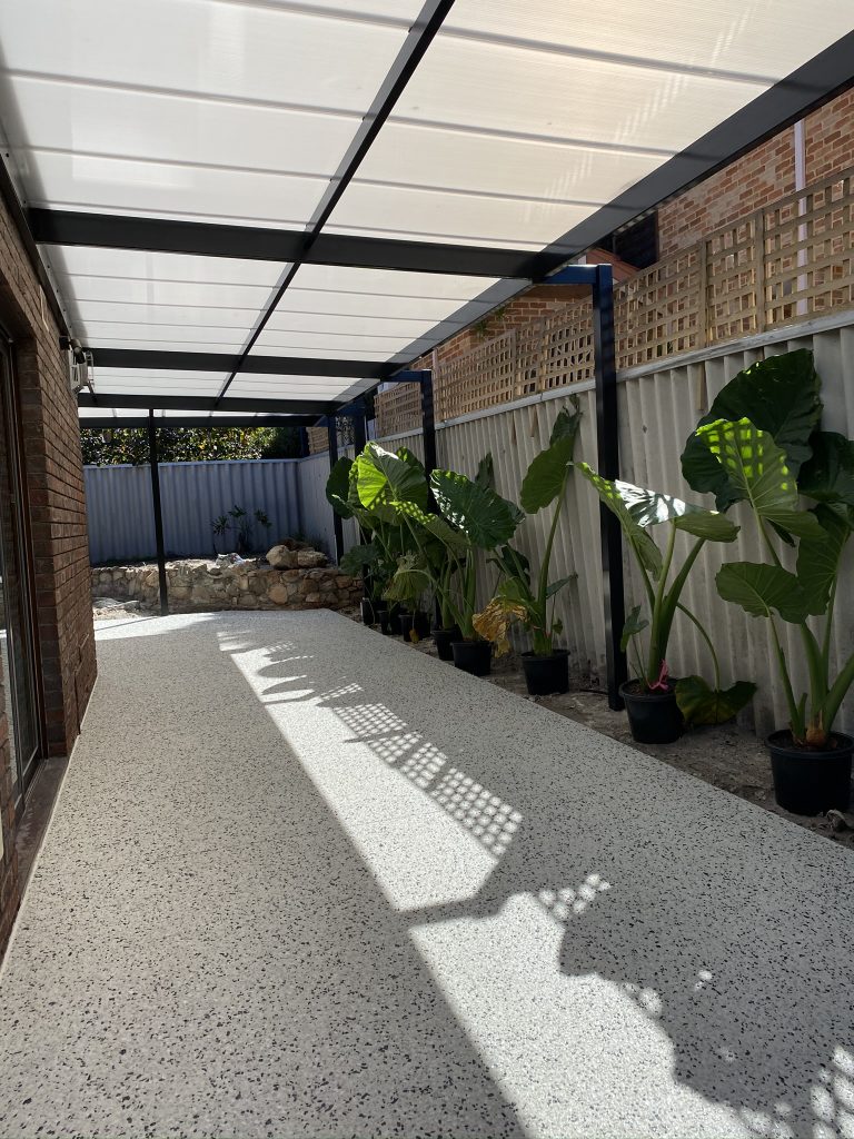 Concrete patios walkway in Gold Coast, Australia