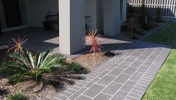 Beautiful concrete walkway in Gold Coast, Australia