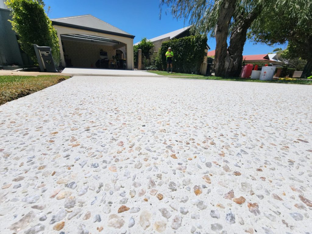 Concrete driveway installation