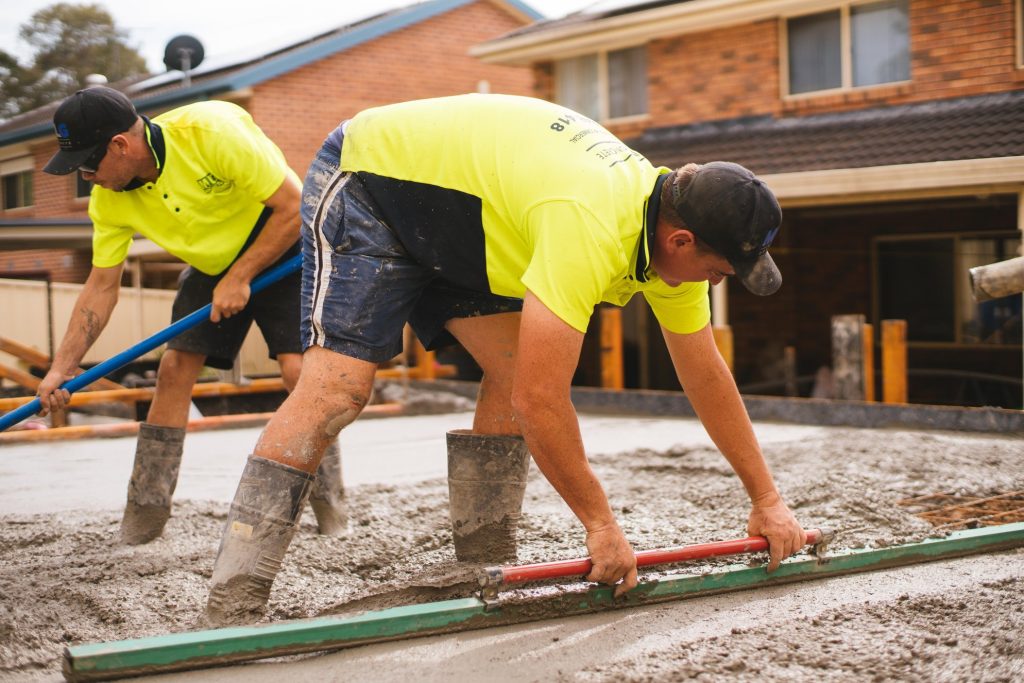 Concrete driveway installation